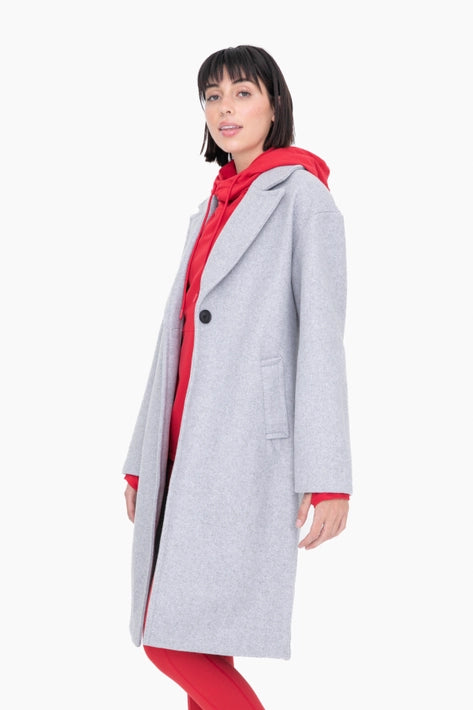 Gray Tailored Trench Coat