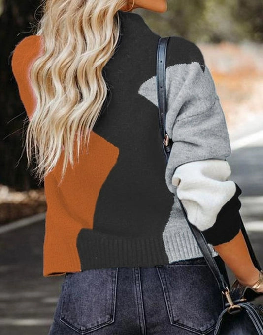 Colorblock Geo Sweater