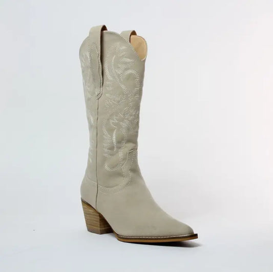Western Cowboy Block Heel Boot